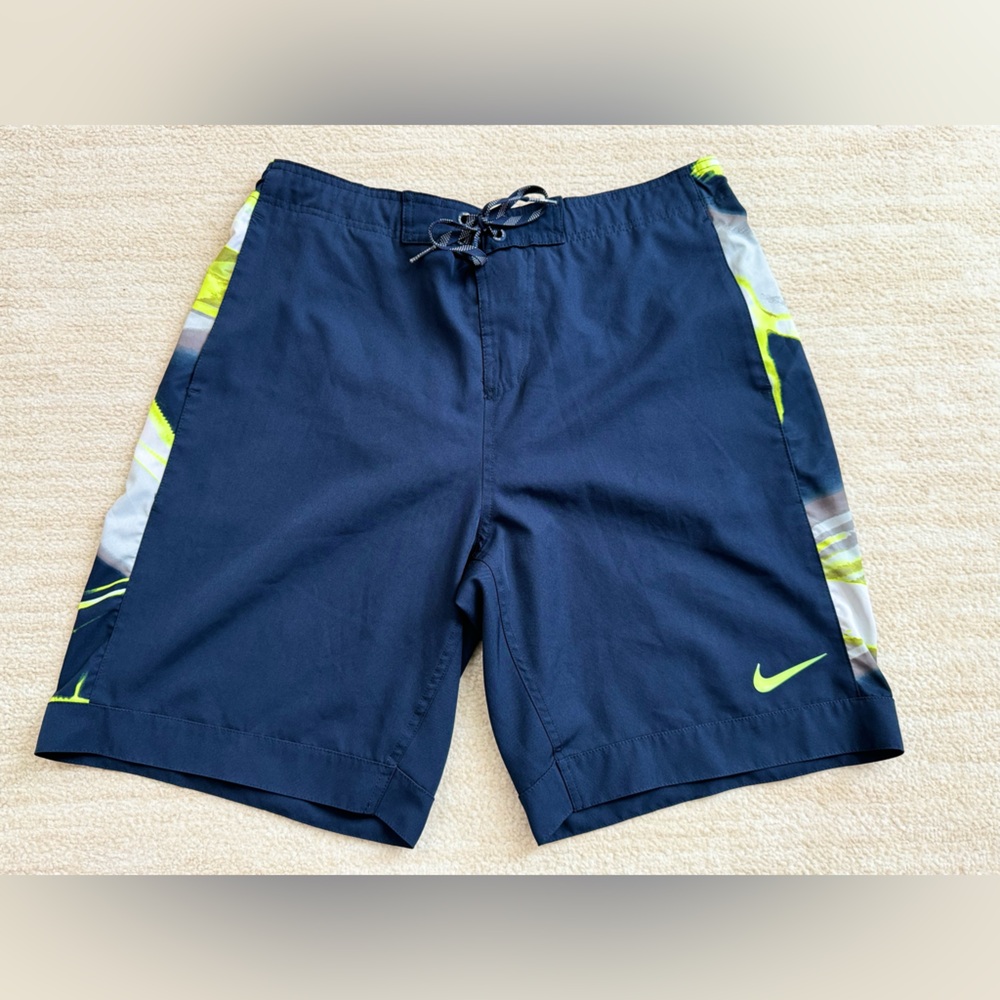 Nike Men’s Swim Trunks With Pockets, Blue Size Large